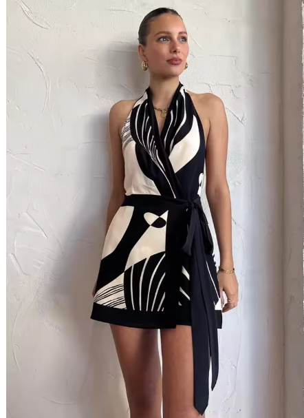 Halter Backless Dress for Women