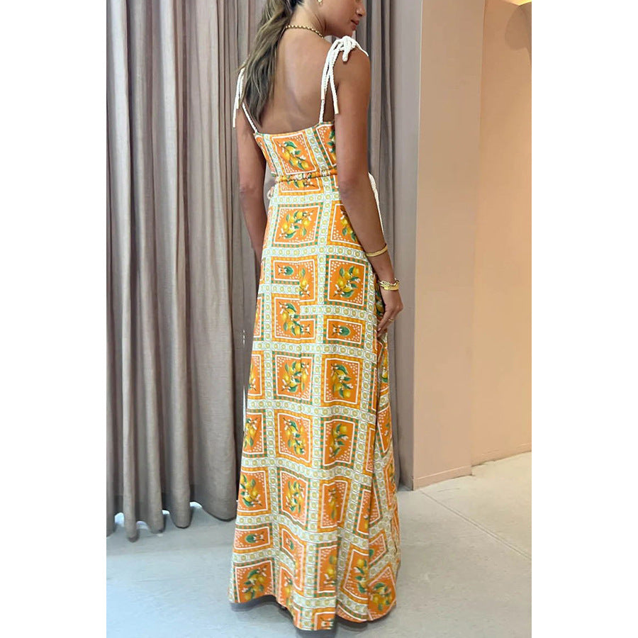 Spring Summer Casual Drawstring Dress for Women