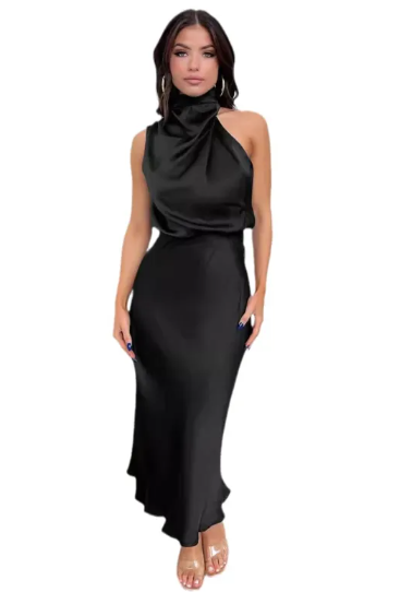satin dress by isloa