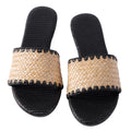 Mtzyoa Women Flat Sandals Black Size