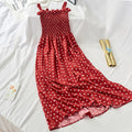 Summer Polka Dot Ruffle Strap Dress for Women